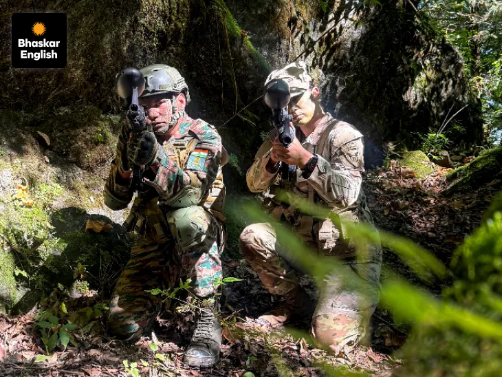 Indian and US Army officials during the 22nd edition of Exercise Yudh Abhyas 2026, at Auli in Chamoli.