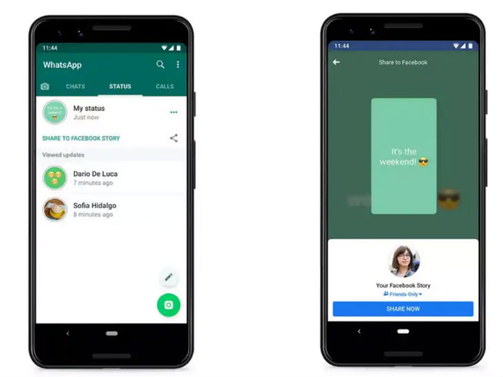 वॉट्सऐप स्टेटस को फेसबुक पर शेयर कर सकेंगे यूजर्स, कंपनी ने शुरू की