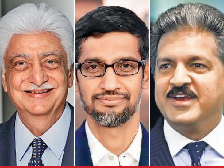2019 Popular figures Sundar Pichai, Anand Mahindra, Azim Premji is