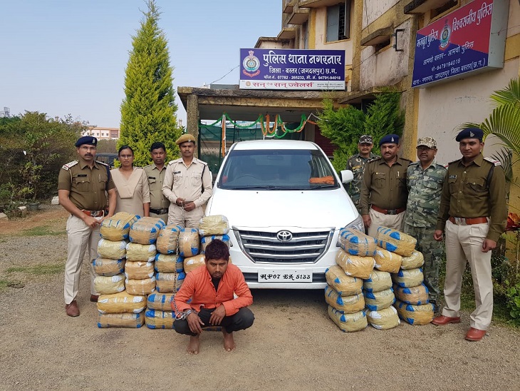 मुखबिर ने दी पुलिस को बड़ी तस्करी की सूचना, जांच की तो मिला 10 लाख से अधिक का गांजा|रायपुर,Raipur - Dainik Bhaskar