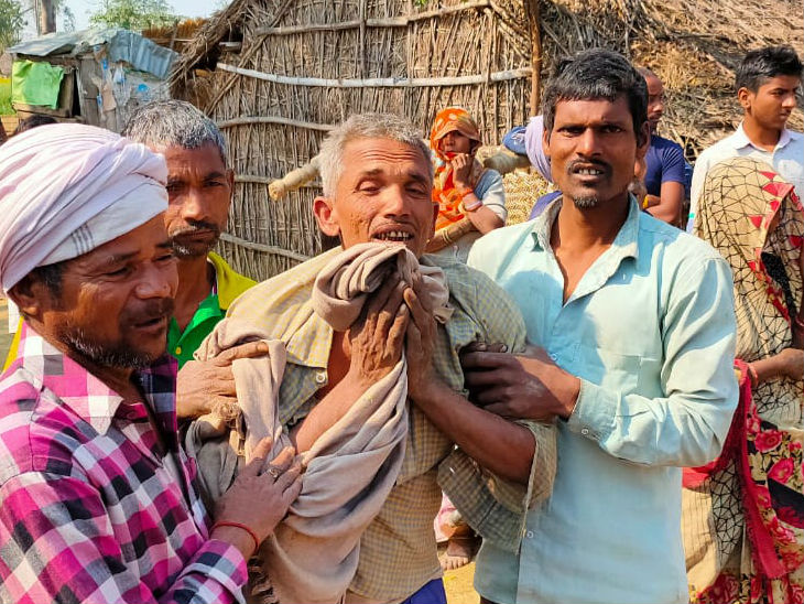 घर में लगी आग तो सो रहे बच्चे को बाहर निकालना भूल गए दंपती; झुलसकर मौत, 9 घरों की 5 लाख की गृहस्थी जलकर राख|लखनऊ,Lucknow - Dainik Bhaskar