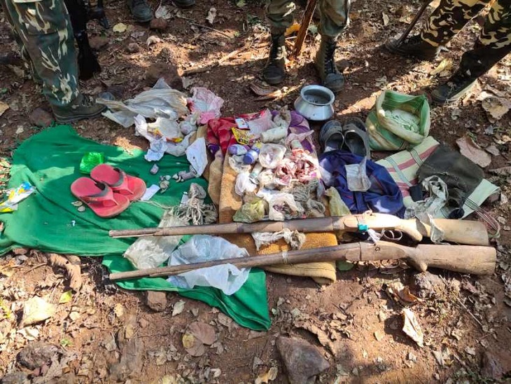 जवानों ने नक्सली कैंप पर धावा बोला, एक घंटे चली मुठभेड़ के बाद जान बचाकर भागे नक्सली|रायपुर,Raipur - Dainik Bhaskar