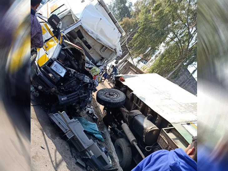 हार्ट अटैक के मरीज को पीजीआई ले जा रही एंबुलेंस दुर्घटना की शिकार, मरीज सहित दो की मौत, दो की हालत गंभीर|चंडीगढ़,Chandigarh - Dainik Bhaskar