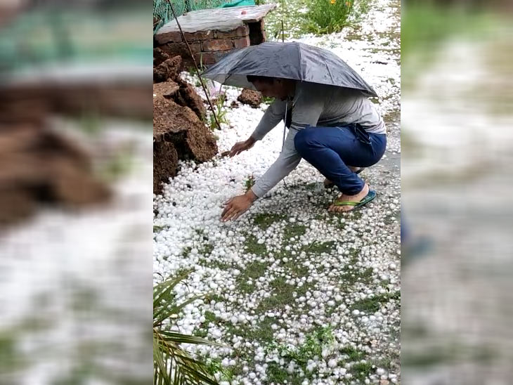 प्रदेश में बदला मौसम का मिजाज, रोहतक में जमकर बरसे ओले|पानीपत,Panipat - Dainik Bhaskar