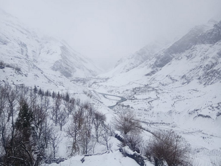 प्रदेश के ऊंचाई वाले इलाकों में आज भी सुबह से हो रही बर्फबारी, निचले इलाकों में बारिश|शिमला,Shimla - Dainik Bhaskar