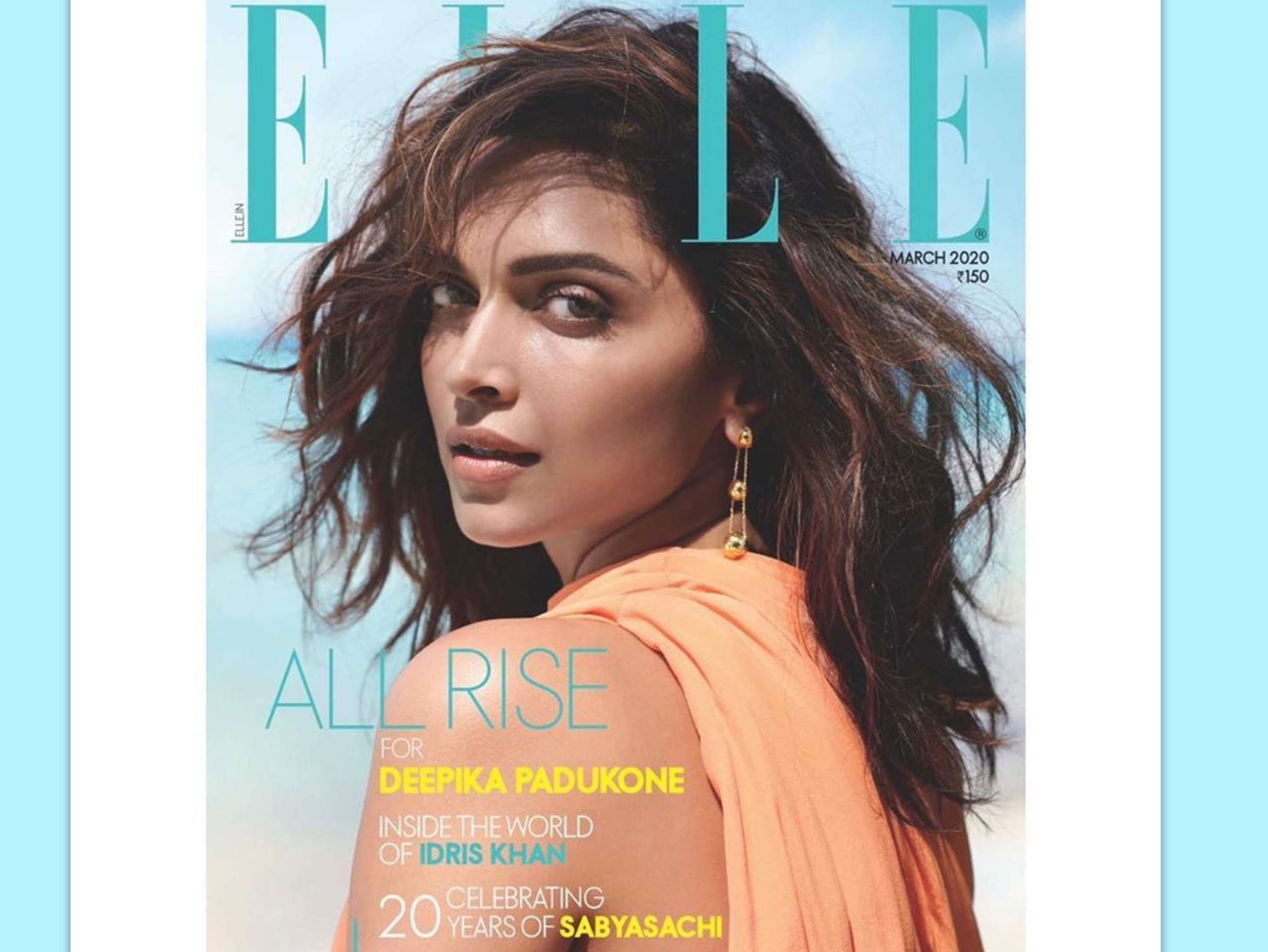 हाल ही में दीपिका पादुकोण ने अपने इंस्टाग्राम अकाउंट से ऐले मैगजीन का कवर शेयर किया है। सीरीज में शेयर की गई सभी तस्वीरों में दीपिका के अलग लुक दिख रहे हैं। सबसे पहले सामने आई तस्वीर में दीपिका का न्यूड मेस्सी लुक बेहद पसंद किया जा रहा है। इस तस्वीर में दीपिका ऑरेंज कपड़े के साथ स्टेटमेंट ईयररिंग पहने दिख रही हैं।