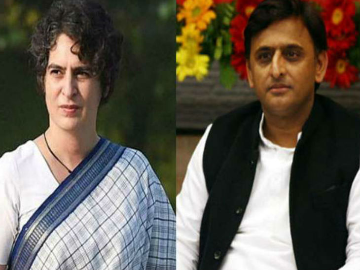 अखिलेश ने कहा- नोटबंदी कर पैसा बैंक में डलवाया, मांगने पर ठेंगा दिखाया; प्रिंयका बोलीं- अर्थव्यवस्था की बर्बादी का 'यस'|लखनऊ,Lucknow - Dainik Bhaskar