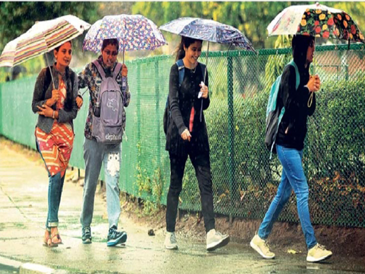 मौसम ने बदली करवट, सुबह से शहर में हो रही है बारिश, तापमान में 5 डिग्री गिरावट दर्ज|चंडीगढ़,Chandigarh - Dainik Bhaskar