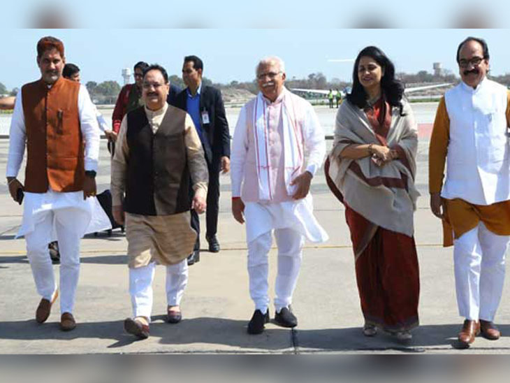 भाजपा प्रधान नड्‌डा का बयान-पहले नेता खजाना भरते थे, अब हरियाणा उन्नति की डगर पर|हिसार,Hisar - Dainik Bhaskar