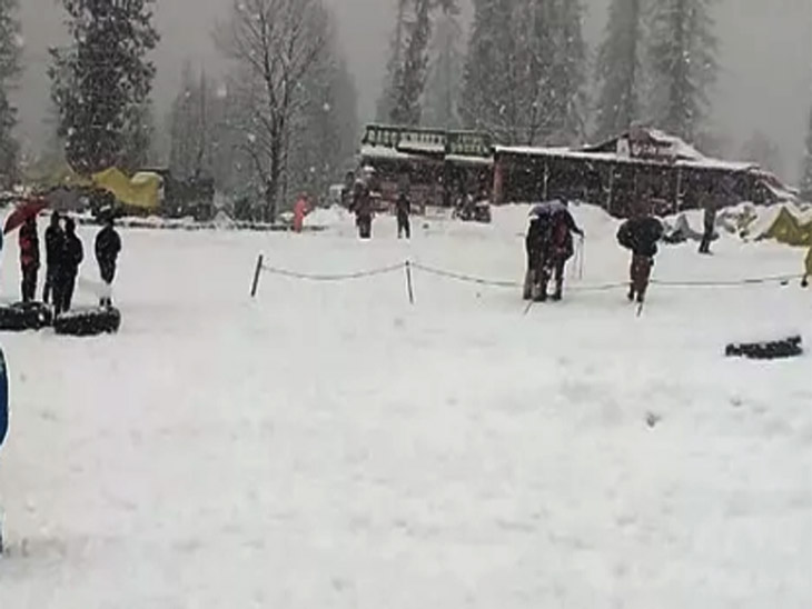 प्रदेश में शनिवार को ऊंचाई वाले कई इलाकों में गिरी बर्फ। ठंड बढ़ी - Dainik Bhaskar