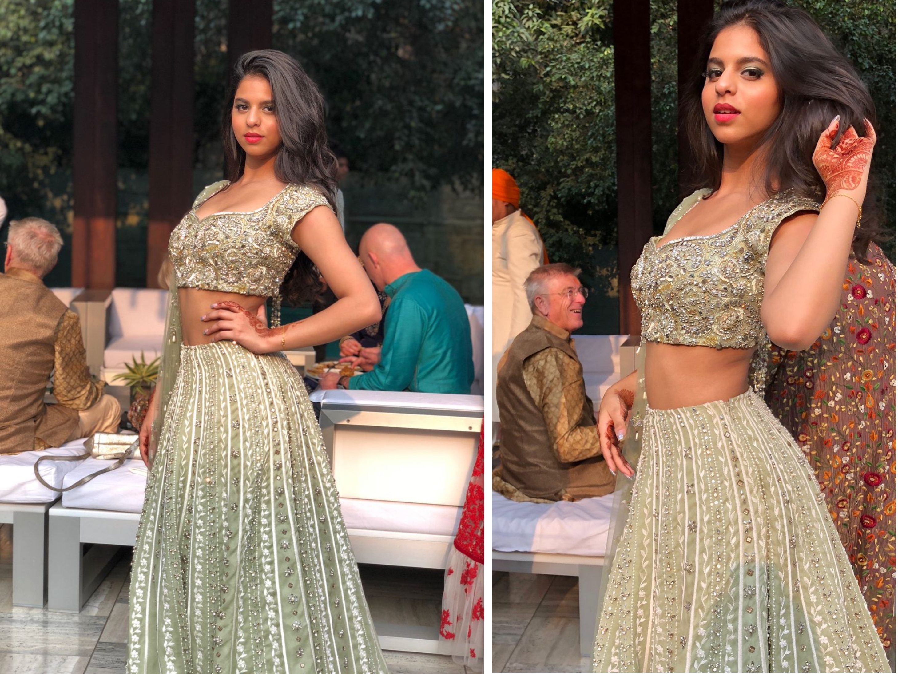 सुहाना के अकाउंट में केवल 21 पोस्ट हैं। शुरुआत में सुहाना ने एक तस्वीर शेयर की है जिसमें वो ट्रेडिनशल लुक में दिख रही हैं। उन्होंने हल्के पिस्ता कलर का हैवी वर्क वाला लहंगा पहना है। खुले बालों में पोज करती हुई सुहाना की ये तस्वीर उनकी दोस्त की शादी की थी। तस्वीर के साथ सुहाना लिखती हैं, ‘मैं रोई क्योंकि ये खत्म हो चुका है’।