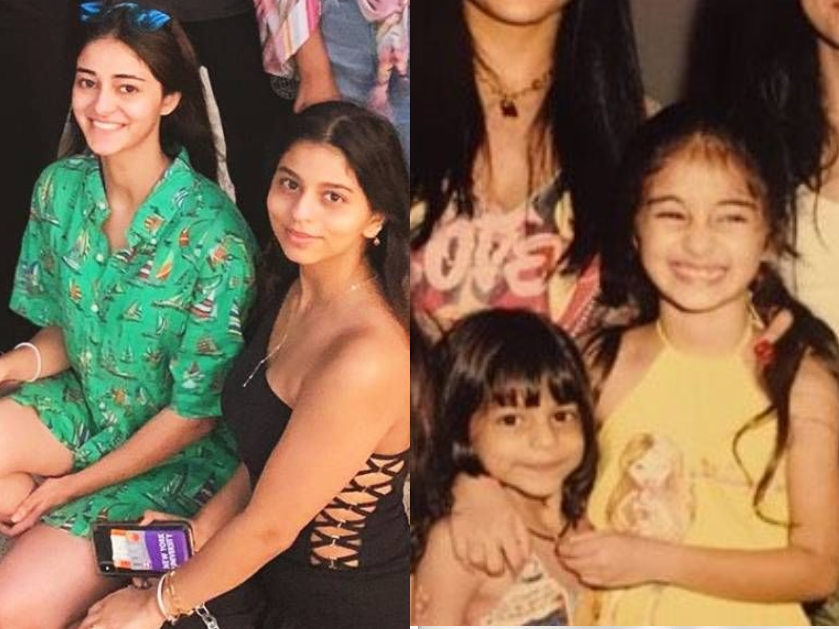 बॉलीवुड एक्ट्रेस अनन्या पांडे ने हाल ही में अपने इंस्टाग्राम अकाउंट से अपने बचपन की कुछ तस्वीरें शेयर की हैं। इन तस्वीरों में उनके साथ शाहरुख खान की बेटी सुहाना खान का बचपन देखने को मिल रहा है। सुहाना और अनन्या बचपन से ही बेस्ट फ्रेंड हैं। - Dainik Bhaskar