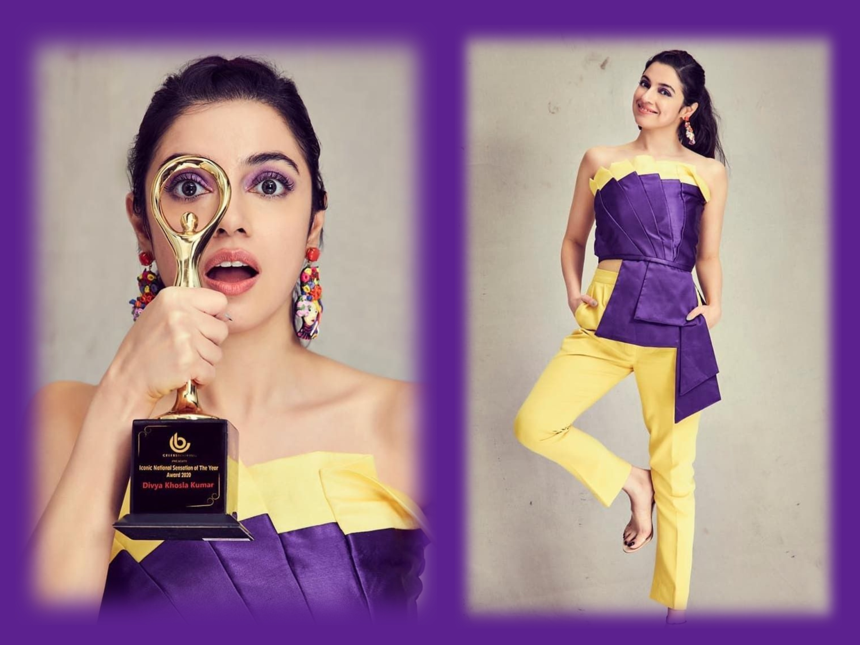 बॉलीवुड की मल्टीटैलेंटेड एक्टर और डायरेक्टर दिव्या खोसला हमेशा से ही अपने स्टाइल स्टेटमेंट के लिए सुर्खियों में बनी रहती हैं। रविवार को आइकॉनिक वीमन ऑफ द ईयर सेरेमनी रखी गई थी। इस सेरेमनी में नेशनल सेंसेशन ऑफ द ईयर के अवॉर्ड से सम्मानित किया गया है। - Dainik Bhaskar