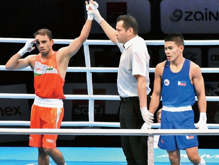 रोहतक के बॉक्सर अमित पंघाल। - Dainik Bhaskar