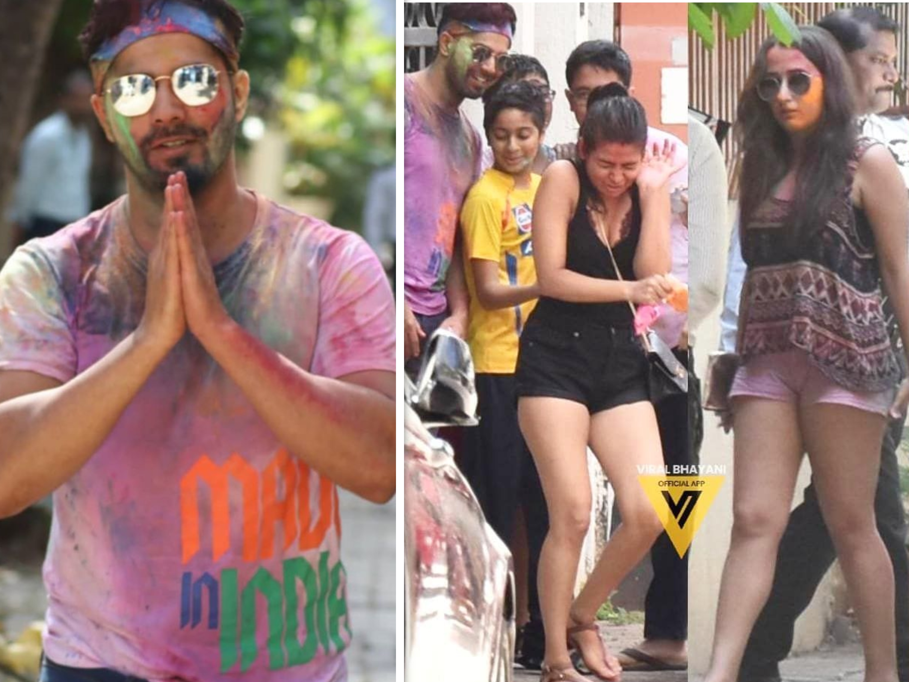 वरुण धवन ने इस साल गर्लफ्रेंड नताशा के साथ अपनी होली सेलिब्रेट की है। दोनों बीते दिन फिल्म मेकर आरती शेट्‌टी की होली पार्टी में स्पॉट किए गए हैं। वरुण की तस्वीरें देखकर अंदाजा लगाया जा सकता है कि उन्होंने जमकर होली खेली है।