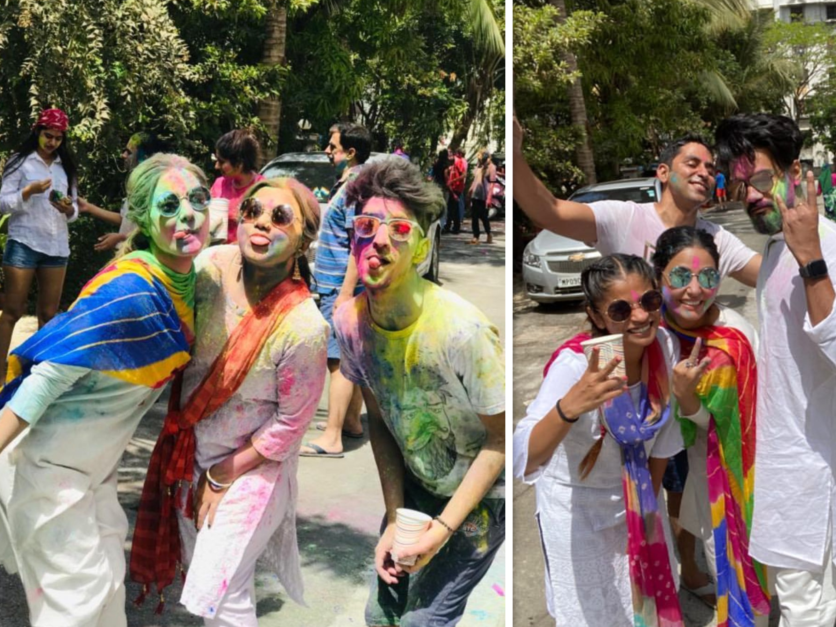 इस होली सेलिब्रेशन में हिना खान के साथ उनके कुछ करीबी दोस्त भी शामिल हुए थे। उन्होंने अपने दोस्तों के साथ मस्ती करते हुए भी कुछ तस्वीरें शेयर की हैं।