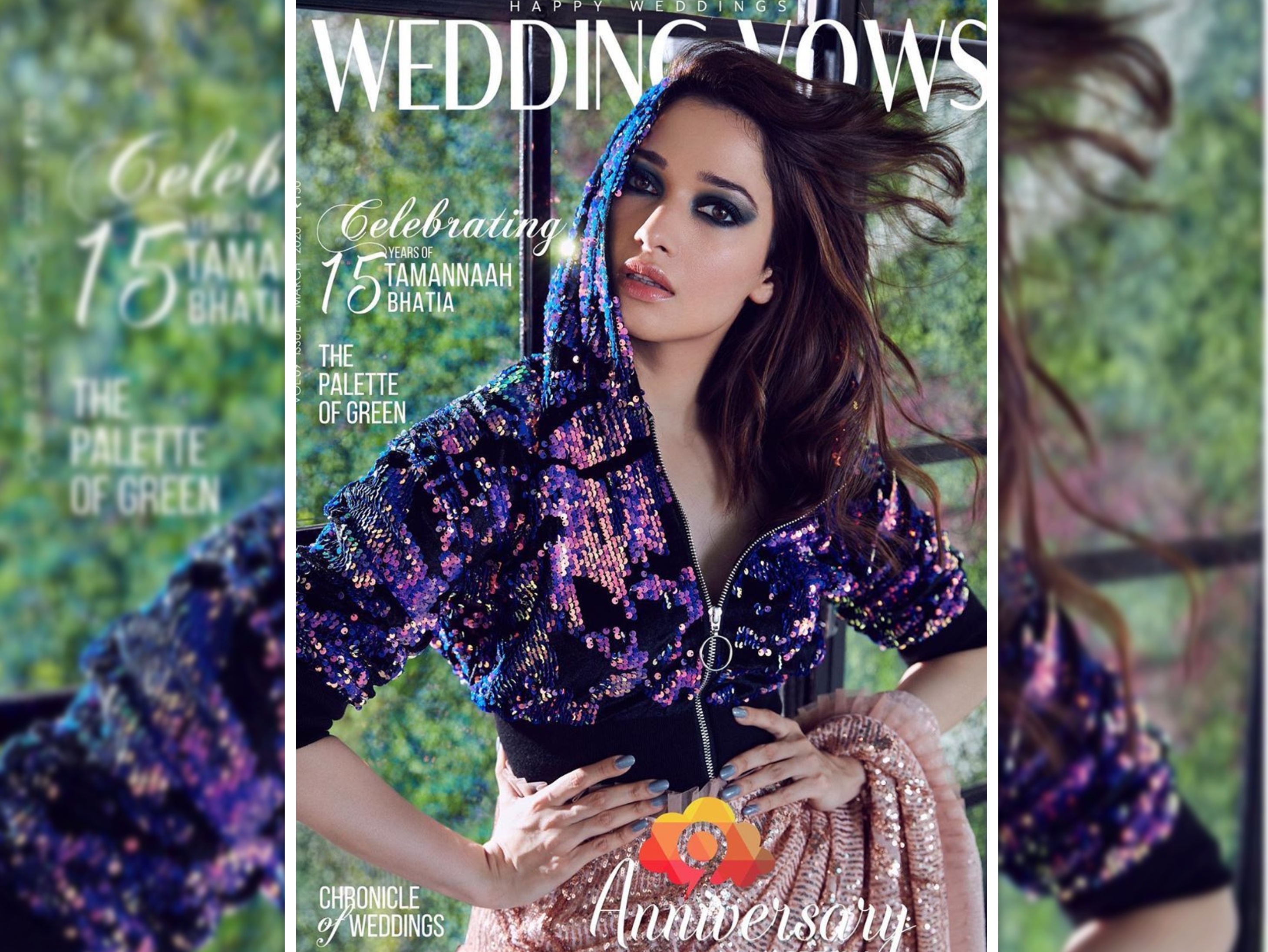 इस स्पेशल कवर को शेयर करते हुए तमन्ना ने लिखा, इसे शूट करते हुए मैंने सोचा कि मेरे लिए शादी का मतलब प्यार का जश्न मनाना, मस्ती करना, डांस करना, अपने लुक के साथ एक्सपैरिमेंट करना और खाने का स्वाद लेना है। वॉव्स मैगजीन के नौ साल और मेरे 15 साल पूरे होने की खुशी में मैंने ये सब किया है। तमन्ना जल्द ही हिंदी फिल्म 'बोले चूड़ियां' में नवाजुद्दीन सिद्दीकी के साथ नजर आने वाली हैं।