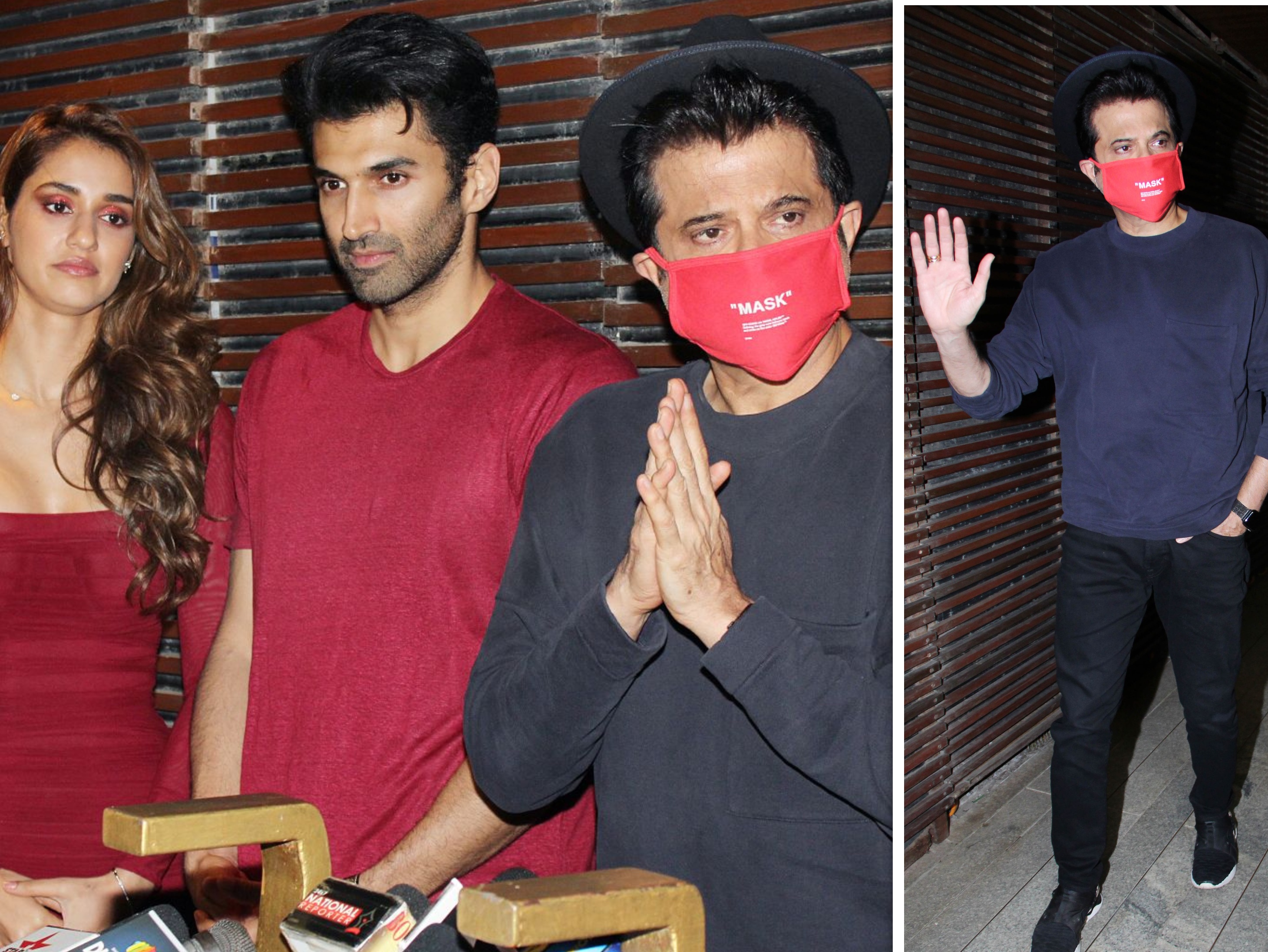 गुरुवार को फिल्म ‘मलंग’ की सक्सेस पार्टी रखी गई थी। इस पार्टी में फिल्म की पूरी टीम शामिल हुई थी। एक्टर अनिल कपूर पार्टी में ज्यादातर समय मास्क लगाए हुए ही स्पॉट हुए हैं। उन्होंने नेवी ब्लू टी-शर्ट के साथ ब्लैक पैंट और हुड लगाई हुई है।