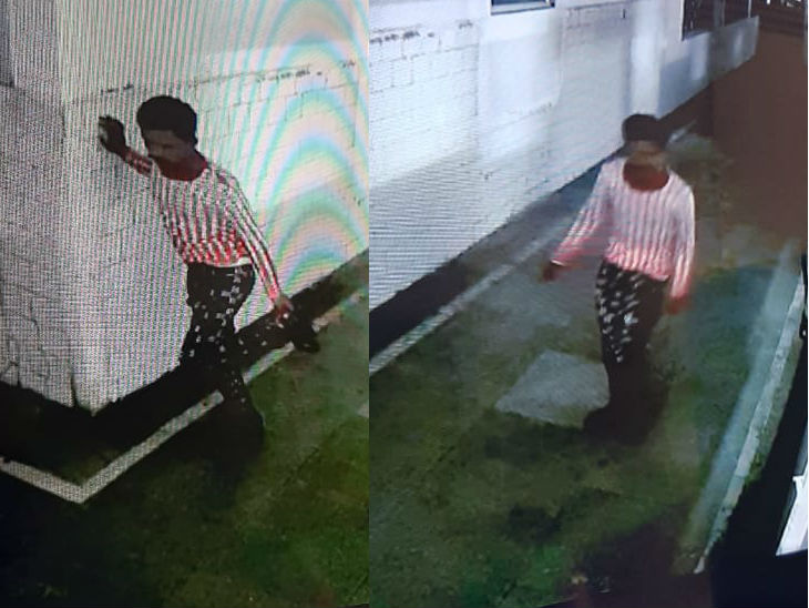 सीसीटीवी फुटेज से लिया गया स्क्रीनशॉट। - Dainik Bhaskar