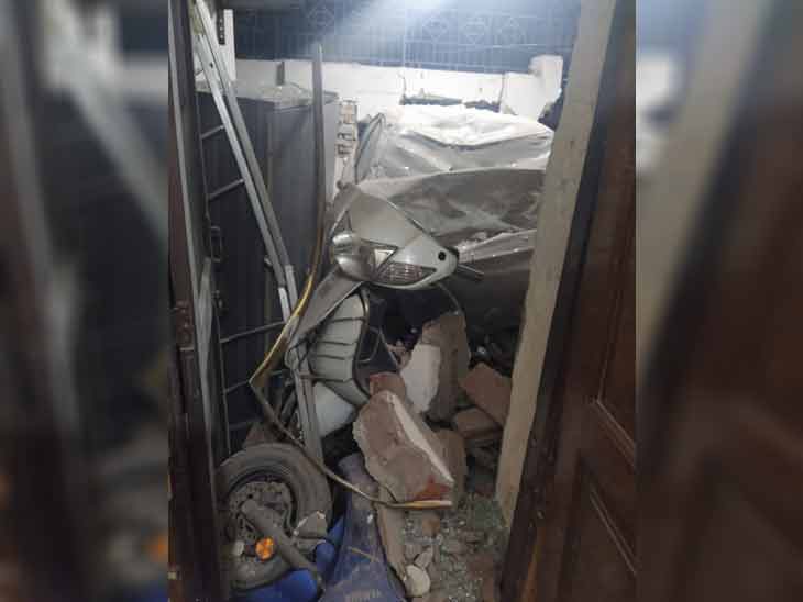 Accident In Faridabad; Car Crashes Into a House In Haryana Faridabad