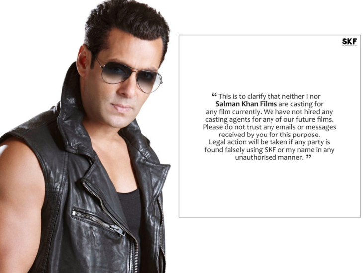 Salman Khan furious over the casting rumors by his production