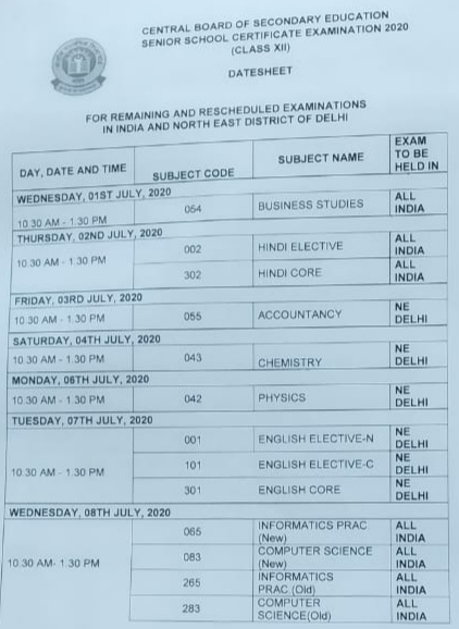 The 10th 12th Board Datesheet That Is Going Viral On Whatsapp Is Fake The Correct Timetable Will Now Come On Monday May 18 A Whatsapp Forward Claiming To Be Date Sheet Of