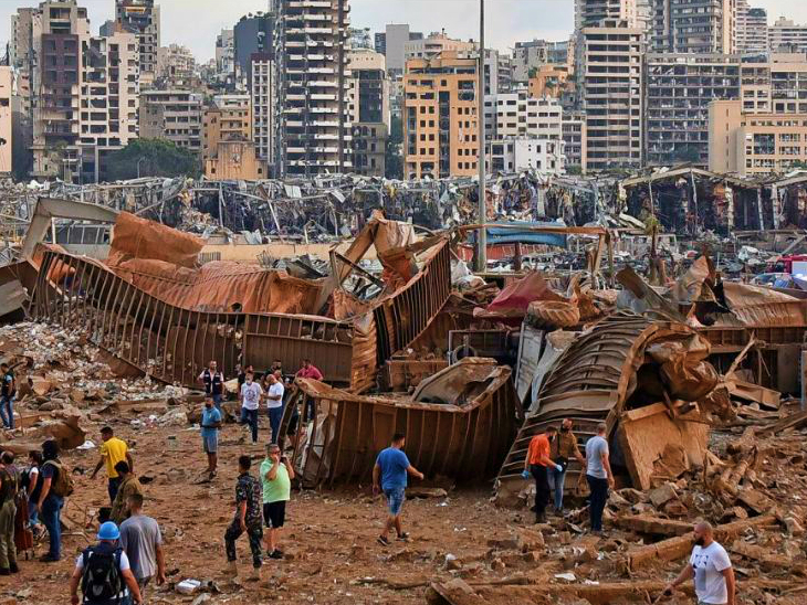 लेबनान के बेरूत में धमाका: 2750 टन अमोनियम नाइट्रेट में ब्लास्ट, 240 किमी तक महसूस हुए झटके; 78 मौत, 4000 घ... - Dainik Bhaskar
