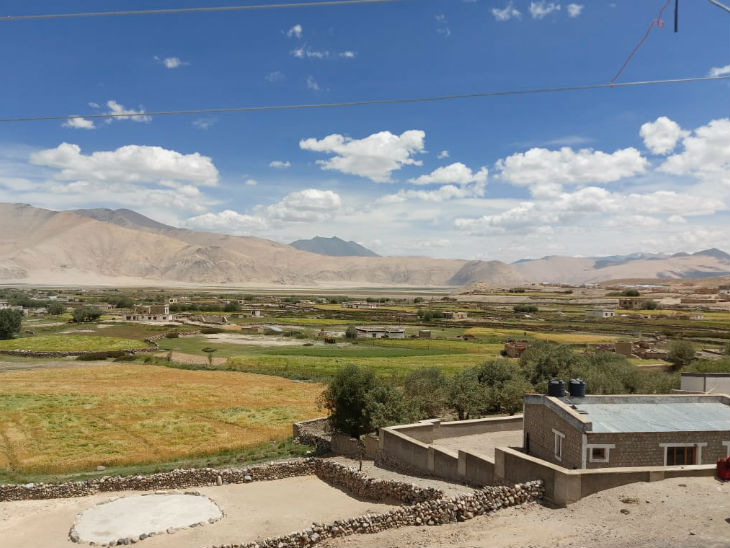 The picture is of Chushul village, barely 5 km from the place where the bullet was fired yesterday. About 170 families live here.