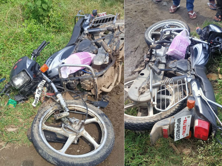 हादसे में गाड़ी की हालत कुछ ऐसी हो गई।