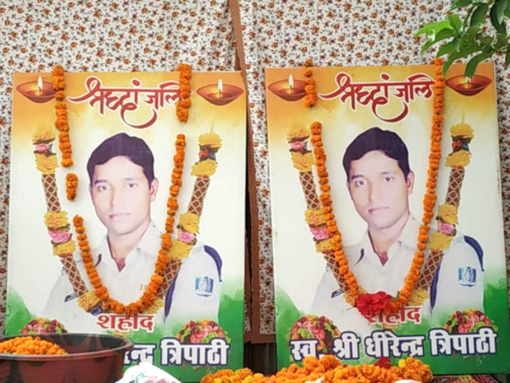 थोड़ी देर में शहीद को श्रद्धा सुमन अर्पित करने सीएम शिवराज पहुंचेंगे।