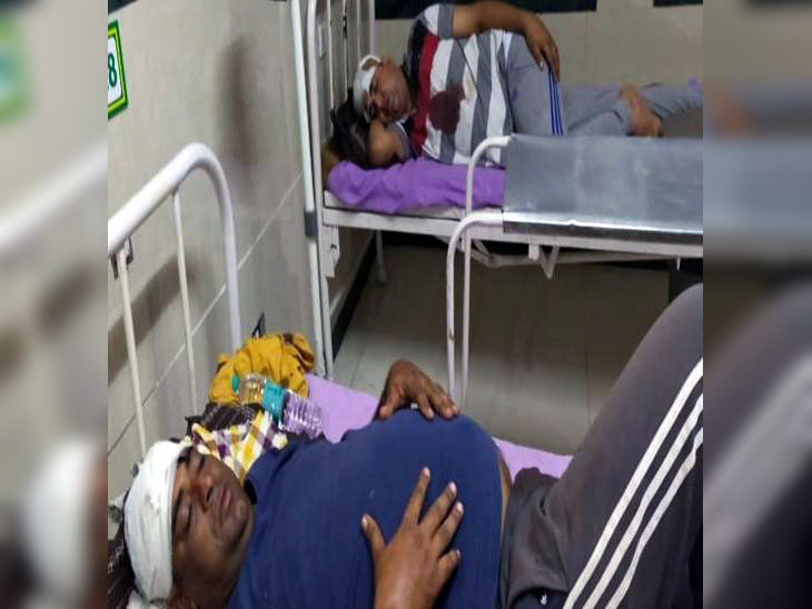 सिविल अस्पताल में उपचाराधीन बाल सुधार घरके मेन गेट पर तैनात सुरक्षाकर्मी।