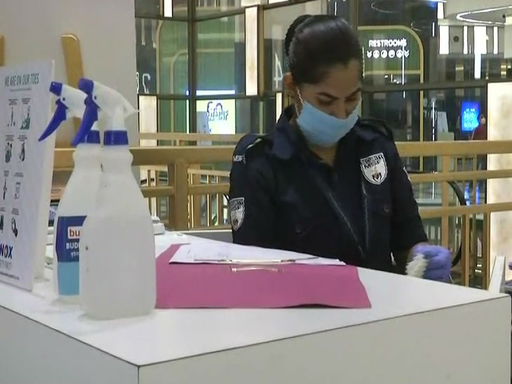 Sanitizers have also been arranged outside theaters.