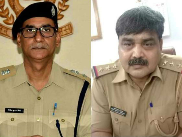 एसपी विपिन मिश्रा व कोतवाल डीके श्रीवास्तव।
