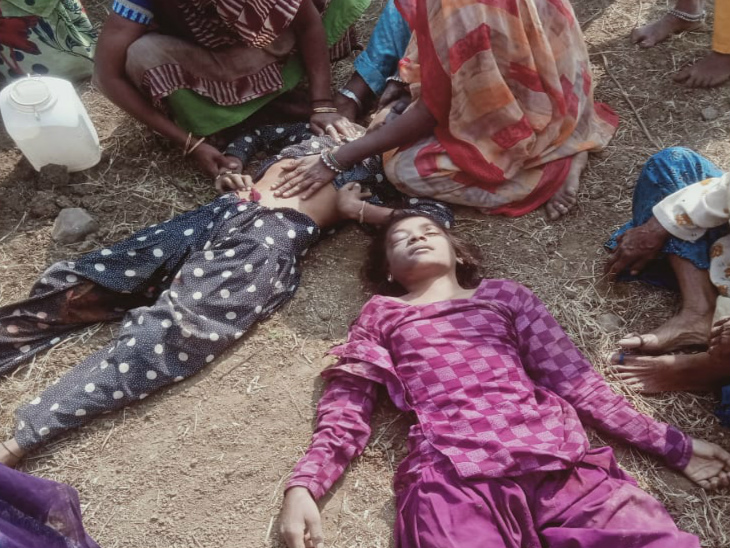 घटना स्थल पर मौत का मंजर। सभी बच्चों को बाहर निकाला गया।