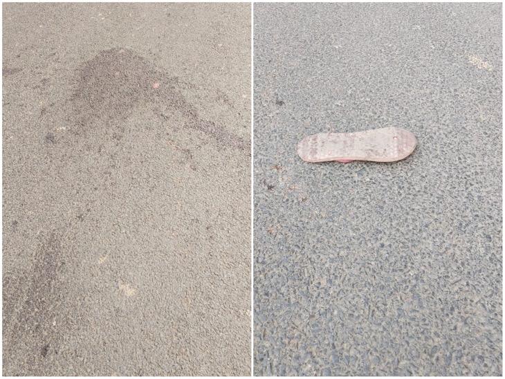 सड़क पर पसरा खून और श्वेतांगी के एक पैर का चप्पल।