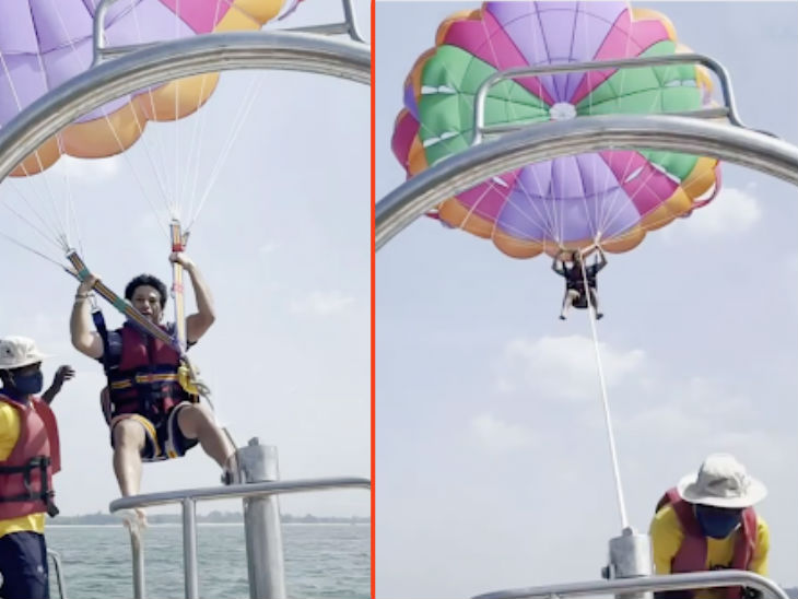 समुद्र में सचिन की मस्ती: तेंदुलकर ने पैरासिलिंग करते वीडियो शेयर किया, सोशल मीडिया पर लिखा- हम तो उड़ गए