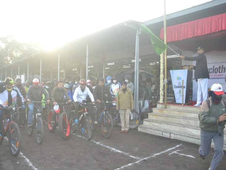 सुबह 7.30 बजे डीजीपी ने किया शुभारंभ।