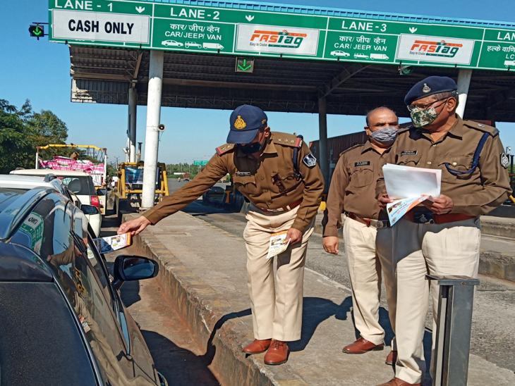 ट्रैफिक सुरक्षा के लिए जागरूकता अभियान चलाया।