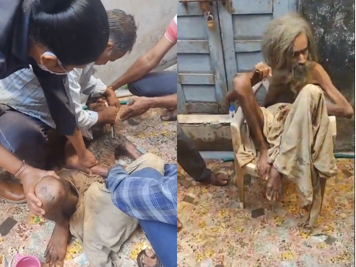 सेवा ग्रुप एनजीओ के सदस्यों ने निकाला बाहर।