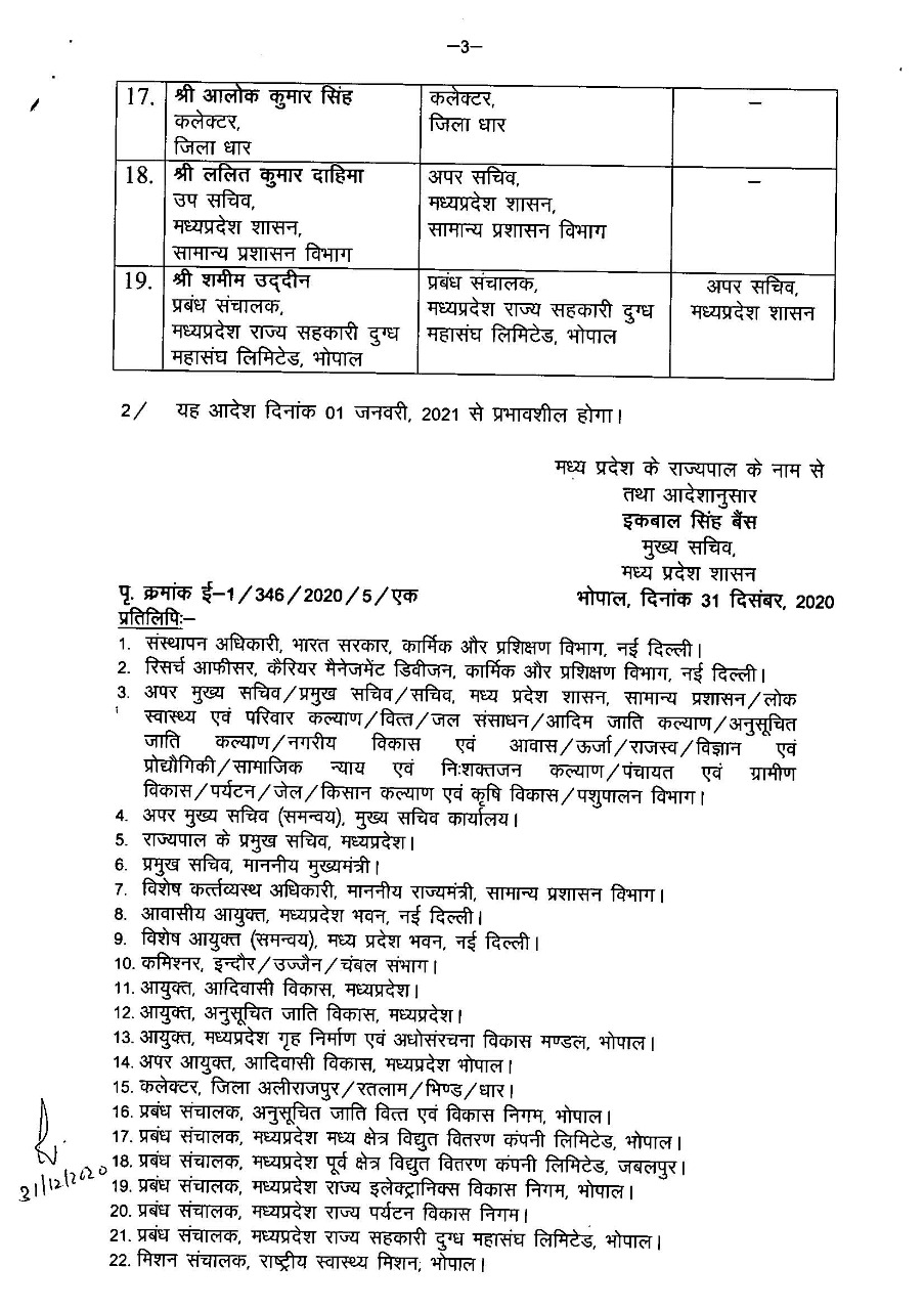 2008 बैच के अफसर अपर सचिव के पद पर प्रमोट