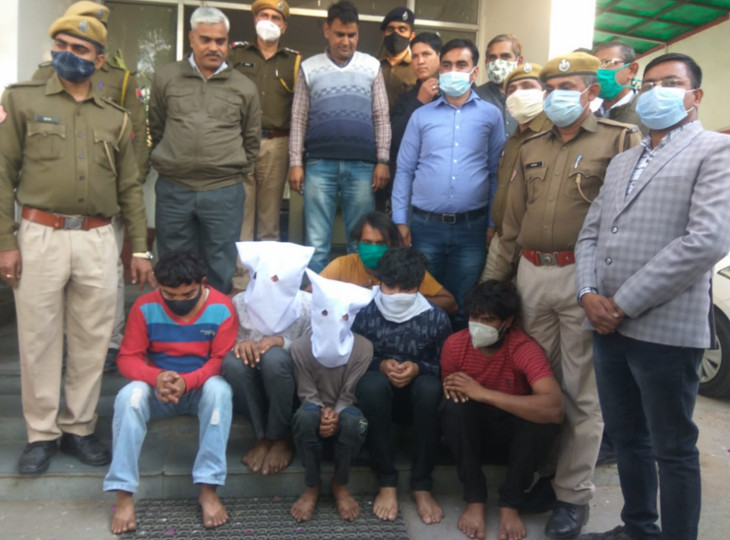 जयपुर के प्रताप नगर में डेयरी कलेक्शन एजेंट को लूटने वाली गैंग पुलिस की गिरफ्त