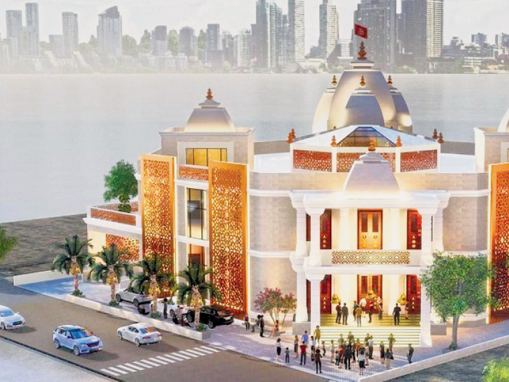 दुबई में बन रहे हिंदू मंदिर के लिए ये डिजाइन फाइनल किया गया है।