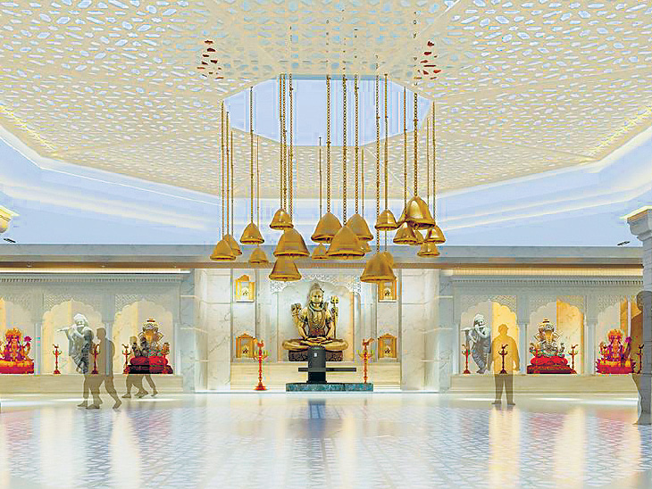 मंदिर के अंदर कुछ इस तरह का डिजाइन फाइनल किया गया है।