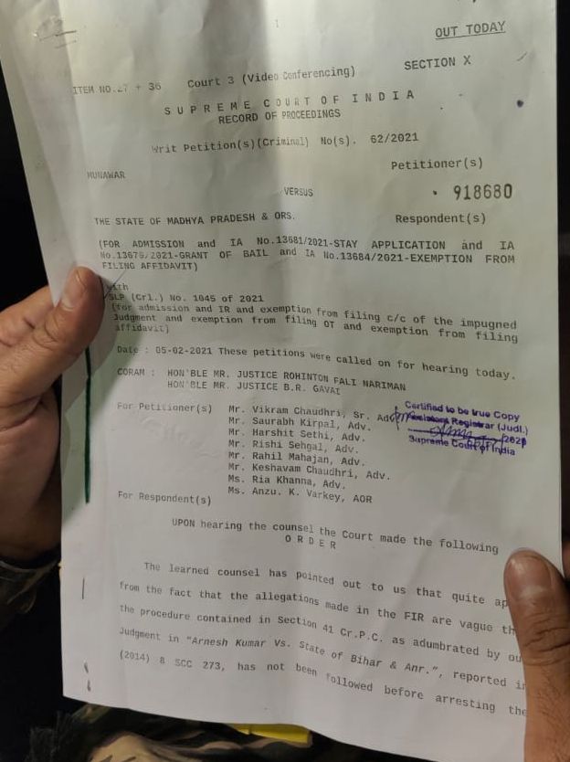 Copy of court order.