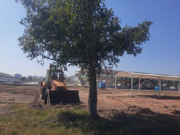 विश्राम स्थली पर की जा रही तैयारी