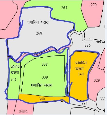 प्रभावित जमीन और विवाद