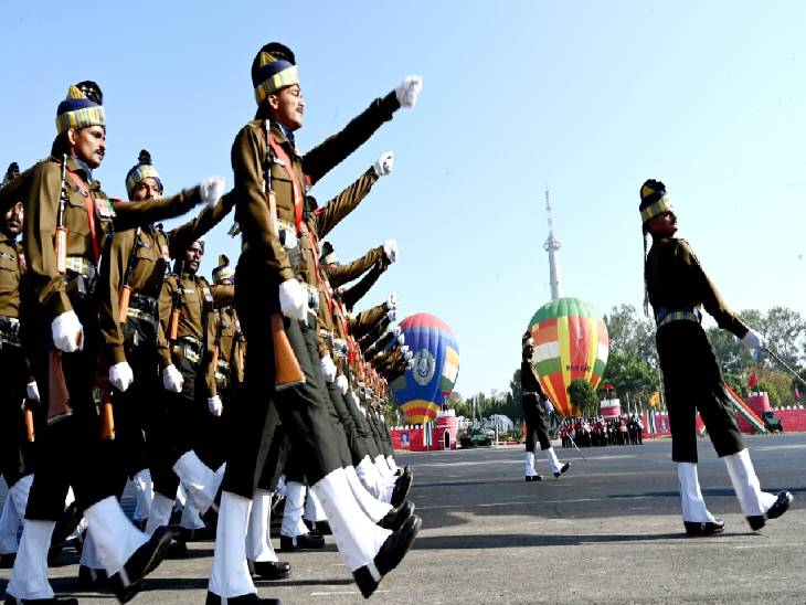 जीआरसी में आयोजित सम्मान समारोह में जवानों का उत्साह दिखा।