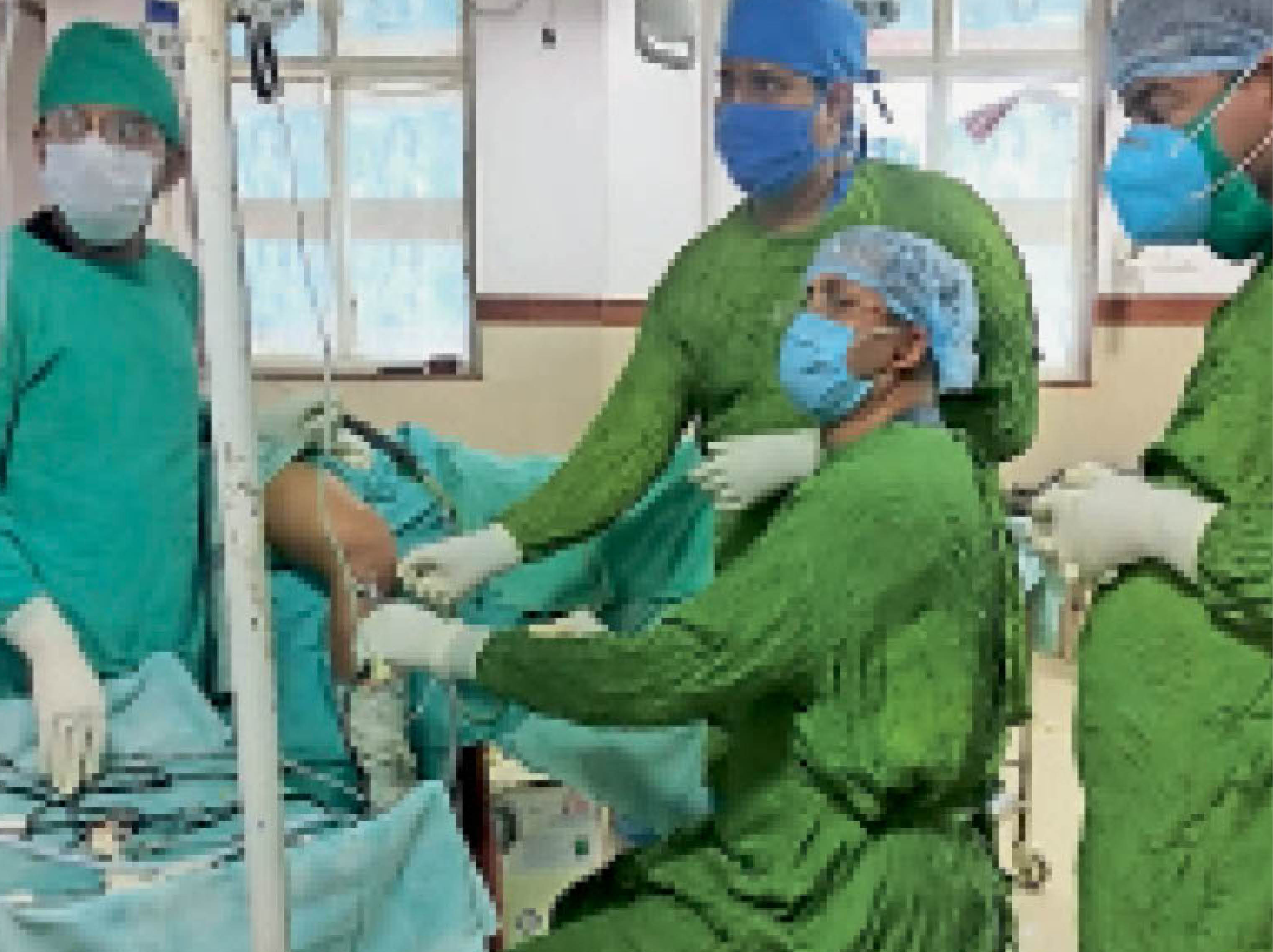 In the medical college, doctors for the first time performed telescopic