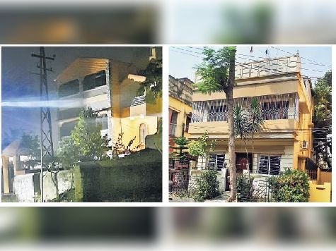 चसपाड़ा में बने यह लाला की कोठी है। उसका एक बंगला कोलकाता में भी है।