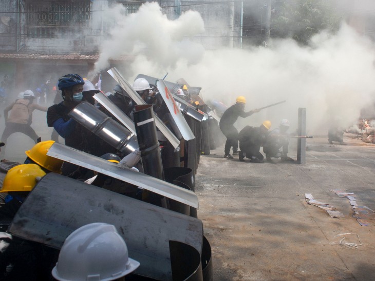In November, the army was overthrown by a coup, after which there have been continuous demonstrations.